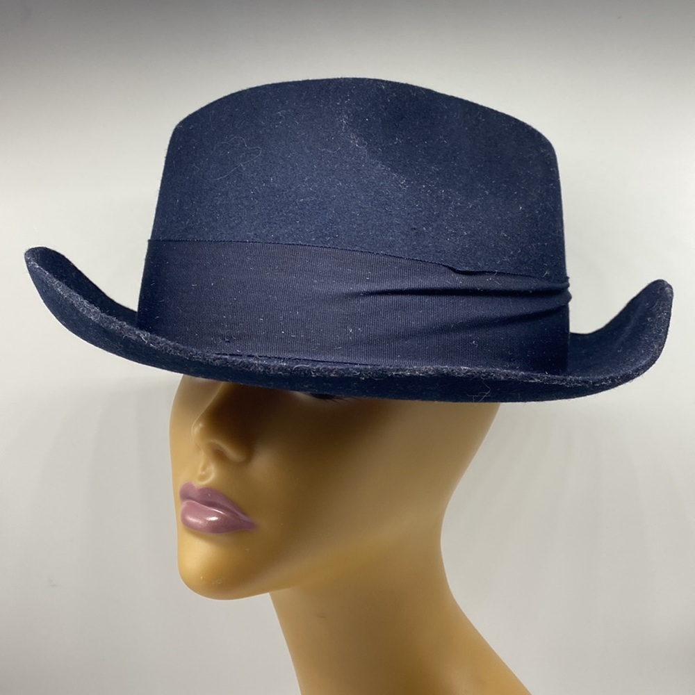 Stacy Adam’s Black Wool Felt Fedora Hat Size‎ M - Picture 6 of 13
